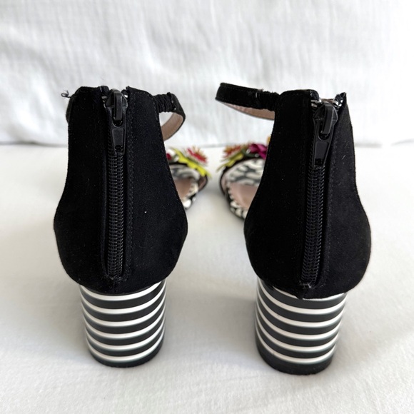 Betsey Johnson Floral Strap Block Heel Sandals - Picture 3 of 6